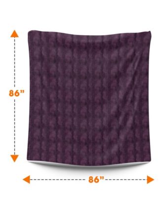 Ultra Soft Faux Fur to Microplush Reversible Oversized Throw, 86" x 86"