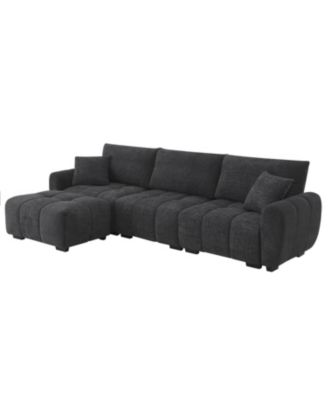 110" Modular Sectional Sofa with Ottoman