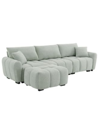 110" Modular Sectional Sofa with Ottoman