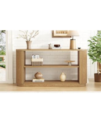 Slim Console Table with Shelf