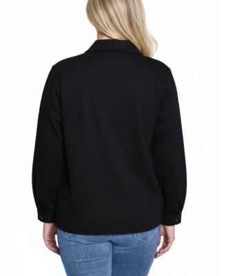 Plus Size Long Sleeve Ponte Jacket