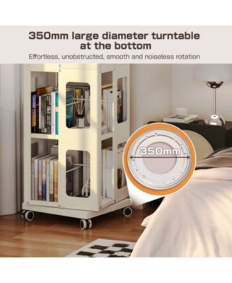 Rotating Steel Bookshelf - Yellow