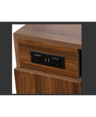  Extendable Dining Table with Outlet & Storage