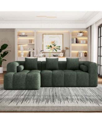  101" Sectional Sofa Modular Couch Deep Seating & Pockets