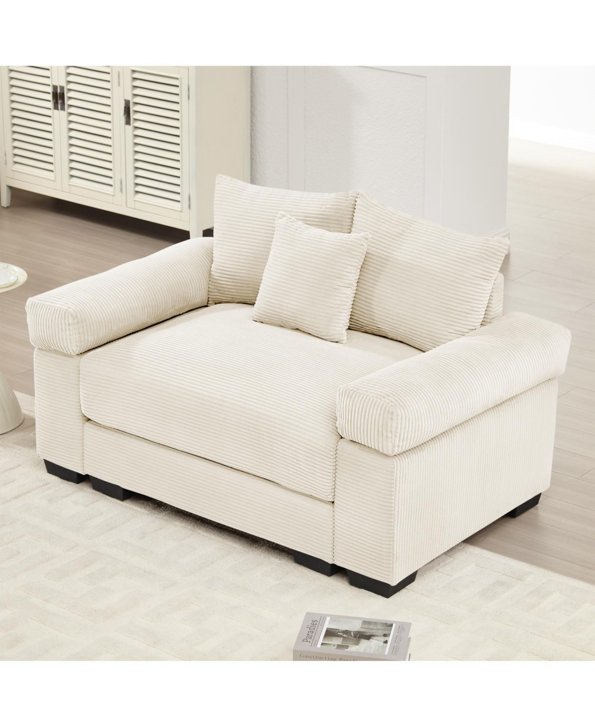 Streamdale Furniture Oversized Cloud Modular Sectional Couch, Soft Corduroy