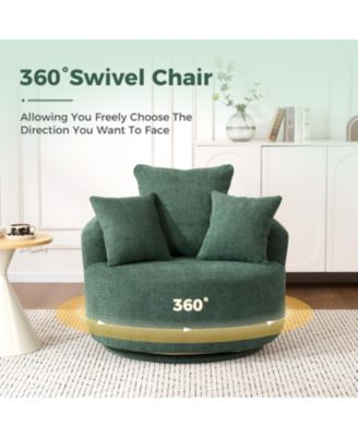 Streamdale Swivel Barrel Accent Chair with Pillows