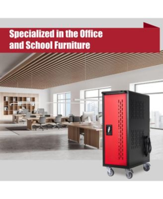 16 Bay Mobile Charging Cart for Chromebook/Tablet/Laptop.