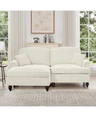 Mid Century Modular L Shaped Sofa with Ottoman