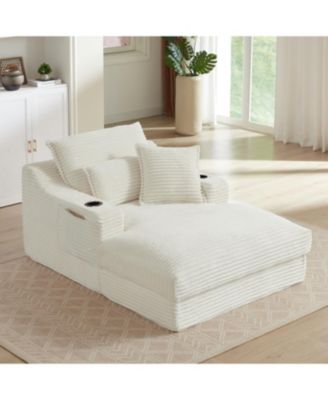 Streamdale Modern White Sofa Lounge Chair