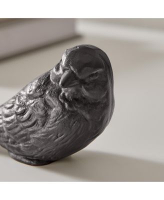 Brown Cast Iron Set of 2 Bird Sculptures