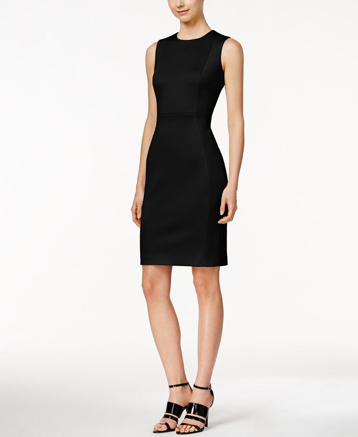 Calvin Klein Scuba Crepe Sheath Dress & Reviews - Dresses - Women - Macy's
