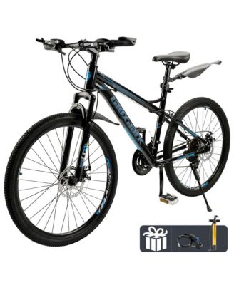 26-Inch 21-Speed Mountain Bike, Sleek Design with Suspension Fork & Dual Disc Brakes