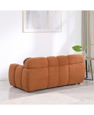 64.98"L Human Body Sofa, Marshmallow Boucle, 2-Seater