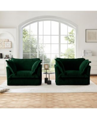 Set of 2 Slipcovered Armchairs