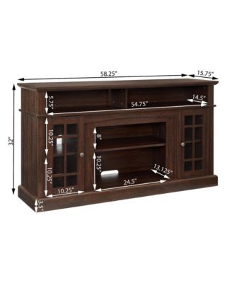 Streamdale TV Stand with Fireplace for TVs Up to 65", Espresso