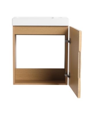 18.5" Wall-Mount Vanity, Resin Sink, Soft Close