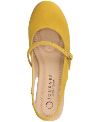 Journee Women's Asmyna Slingback Mary Jane Espadrille Wedges