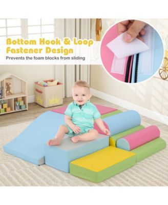 Soft Foam Climbing Block Set for Toddlers with Stackable Shapes for Active Play