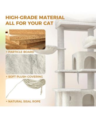 68 Green Multi Level Cat Tree Hammocks Hanging Basket Cave Removable Cushion