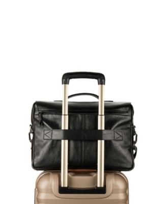 Full Grain Leather Messenger Bag for Men Laptop Briefcase