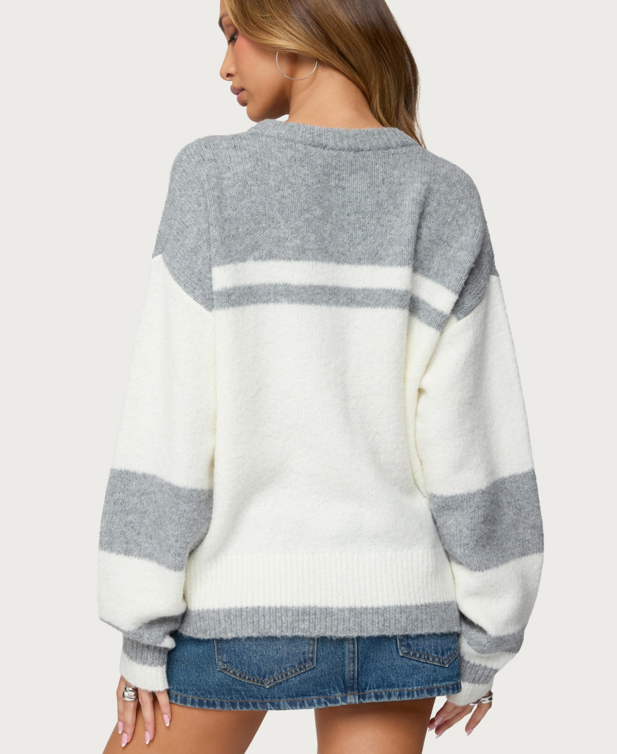 Edikted Women's Nogah Stripey Oversized Sweater