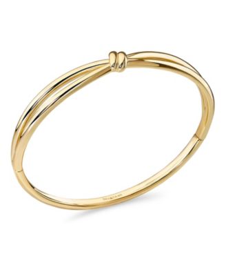 Love Knot Bangle Bracelet in Gold Plated Sterling Silver