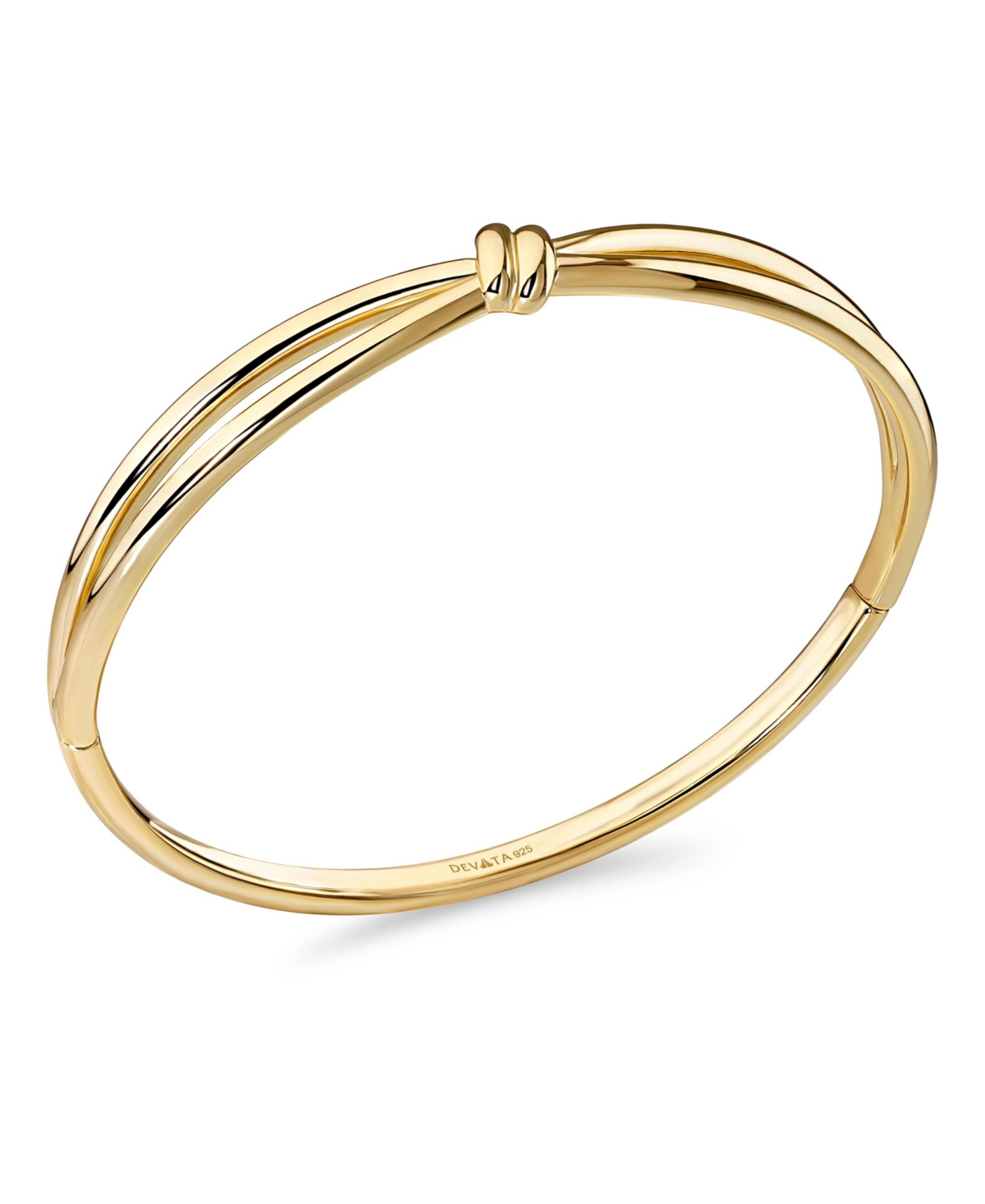 Devata Love Knot Bangle Bracelet in Gold Plated Sterling Silver