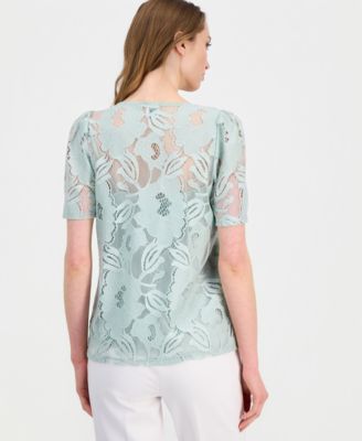 Petite Crew Neck Detachable Cami Top