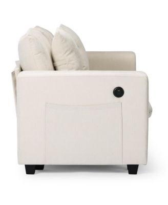 128" Chenille Modular U-Shaped Sectional Couch and Chaise With USB/Type-C Ports and Side Pockets