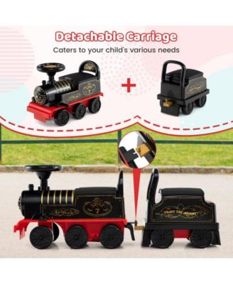 Electric Ride On Train with Detachable Carriage and Interactive Sounds for Kids