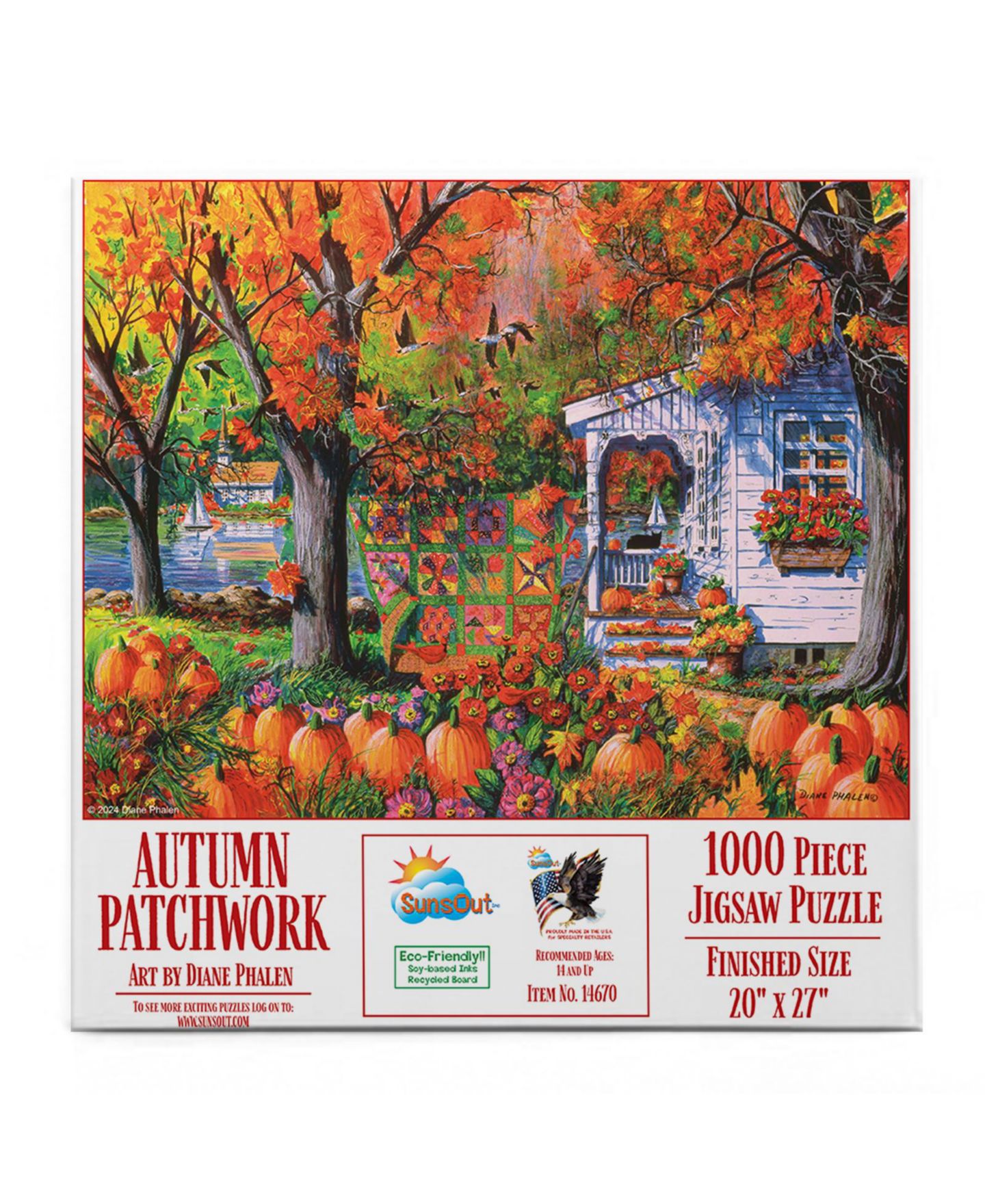 Детский пазл SunsOut Halloween Autumn Patchwork 1000 Piece Jigsaw Puzzle, Ages 15+ — фото 2