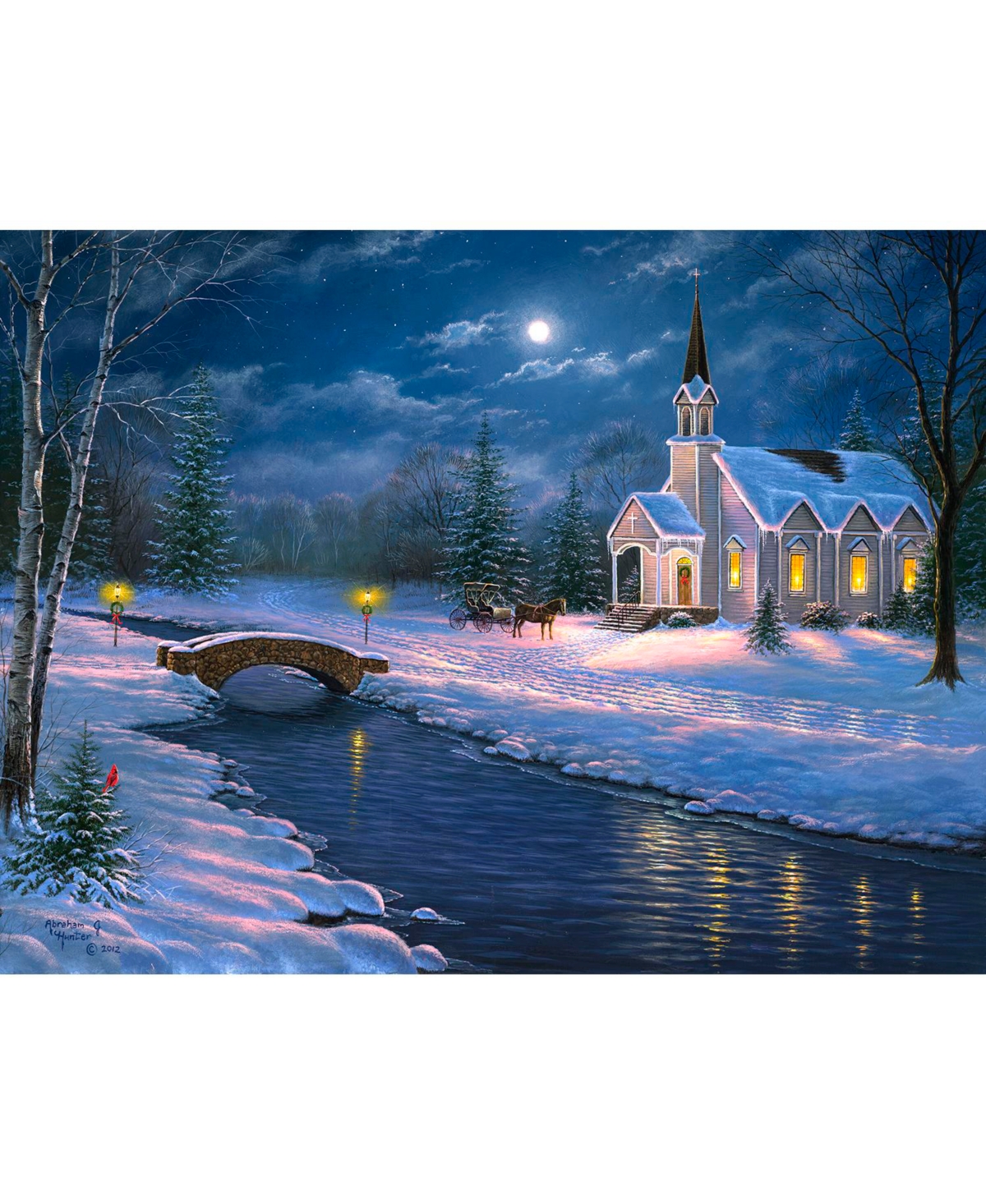 SunsOut Peaceful Evening 1000 piece Jigsaw Puzzle for Adults Christmas