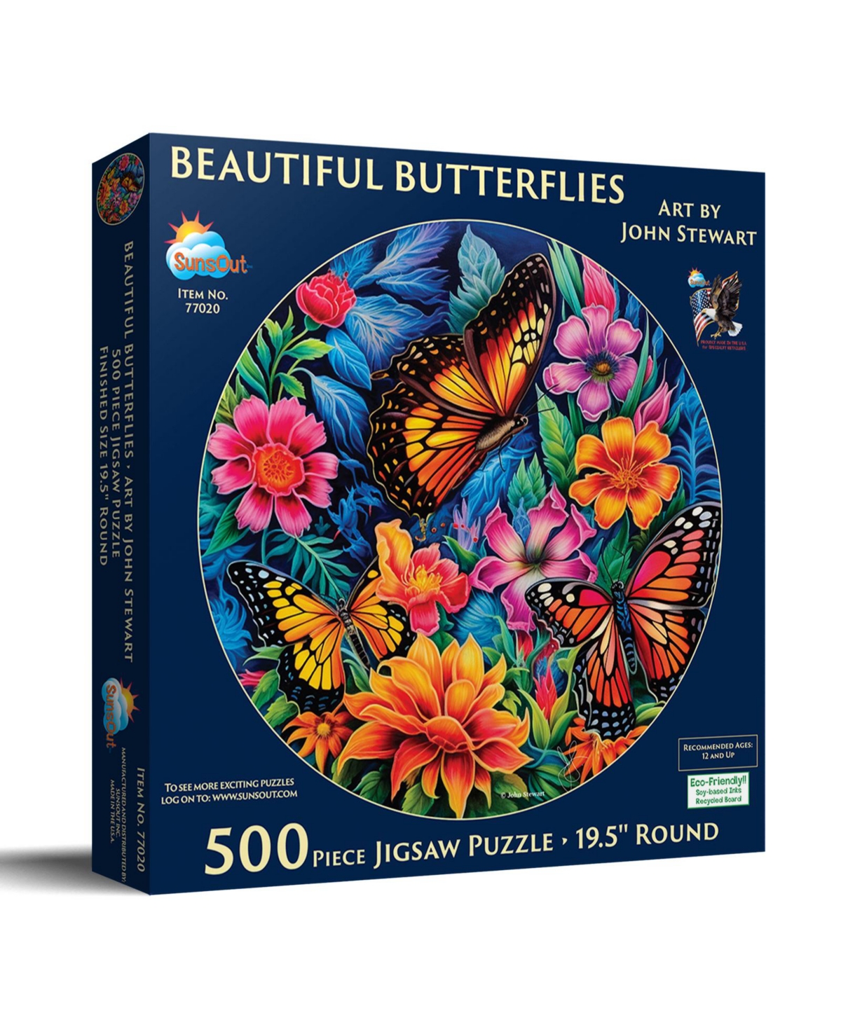 SunsOut Beautiful Butterflies 500 piece Jigsaw Puzzle for Adults