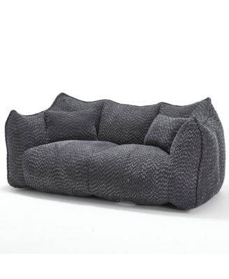 Plush Beanbag Sofa with Foam Core for Two