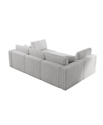 6-Person U-Shaped Sofa with Ottoman, Modern Comfort and Style, 106.3" x 30.7