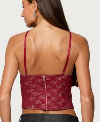 Women's Tyra Crisscross Lace Boned Top