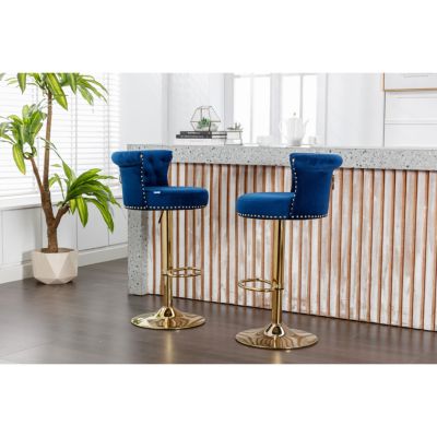  Adjustable Swivel Bar Stools Set for Kitchen, Dining Room