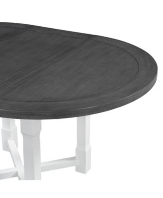 5-Piece Extendable Round Dining Set with Upholstered Chairs