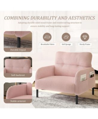 Corduroy Wide Seat Chair - Living Room/Bedroom