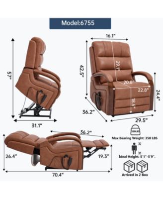 Power Leatheraire Lift Recliner w/ Heat & Massage