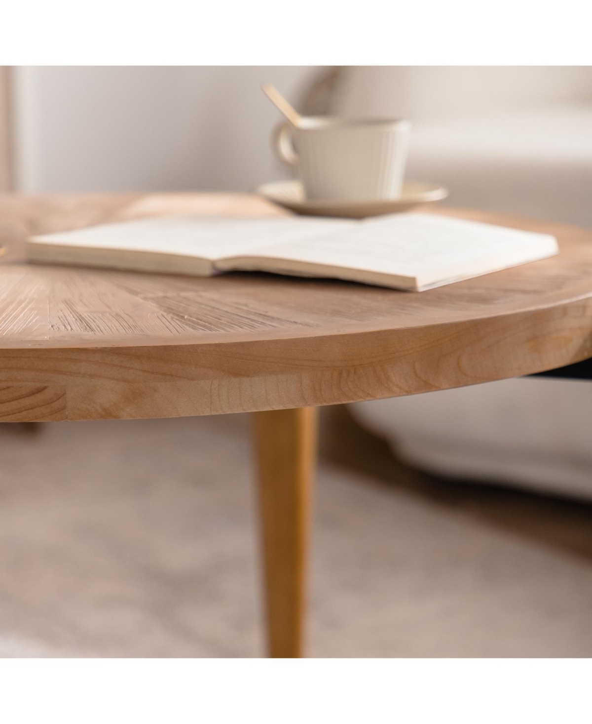 Streamdale Furniture Rustic Round Coffee Table