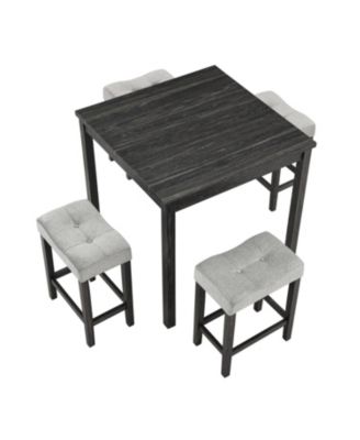 5-Piece Industrial Dining/Bar Table & Chairs Set