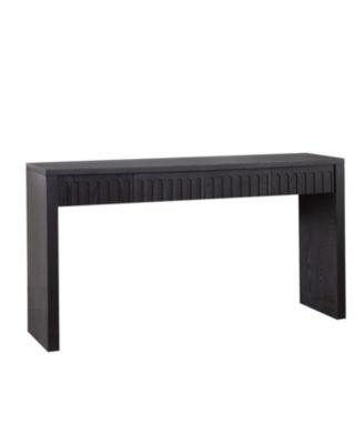 Modern Black Console Table with 4 Drawers – 59.2" Entryway Table with Storage