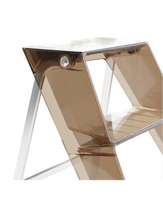 Streamdale Folding Ladder Stool - Brown, Multi-Functional, Anti-Slip