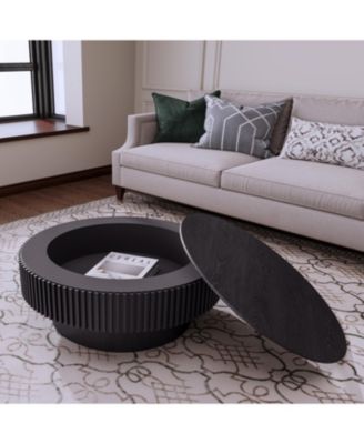 31.5" Round Coffee Table - Black