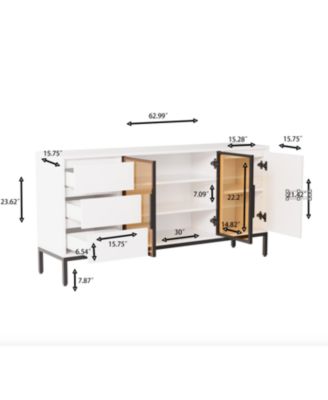 Buffet Cabinet with Storage White