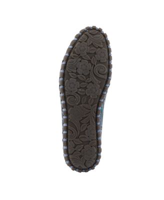 L’Artiste Women’s DELAVIGNE Handpainted Floral Loafers with Gold Bit Accent, Cushioned Insole & Flexible Sole