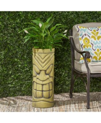 Antique Green Face Pot Planter