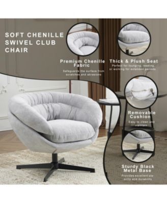 Streamdale 360 Swivel Club Chair with Removable Cushion