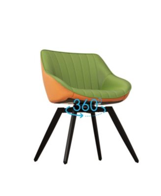 Medieval Modern Dining Chairs Set of 2(Green & Orange)